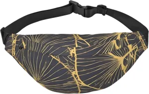 Golden Leaf Men'S And Women'S Waist Pack, Crossbody Bag With Adjustable Belt For Running, Traveling, Sports, Hiking