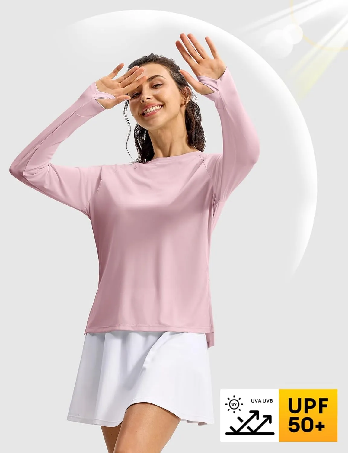 Gopune Women's Sun Shirts UPF 50  Long Sleeve UV Protection Shirt Lightweight Quick Dry Workout Hiking Tops
