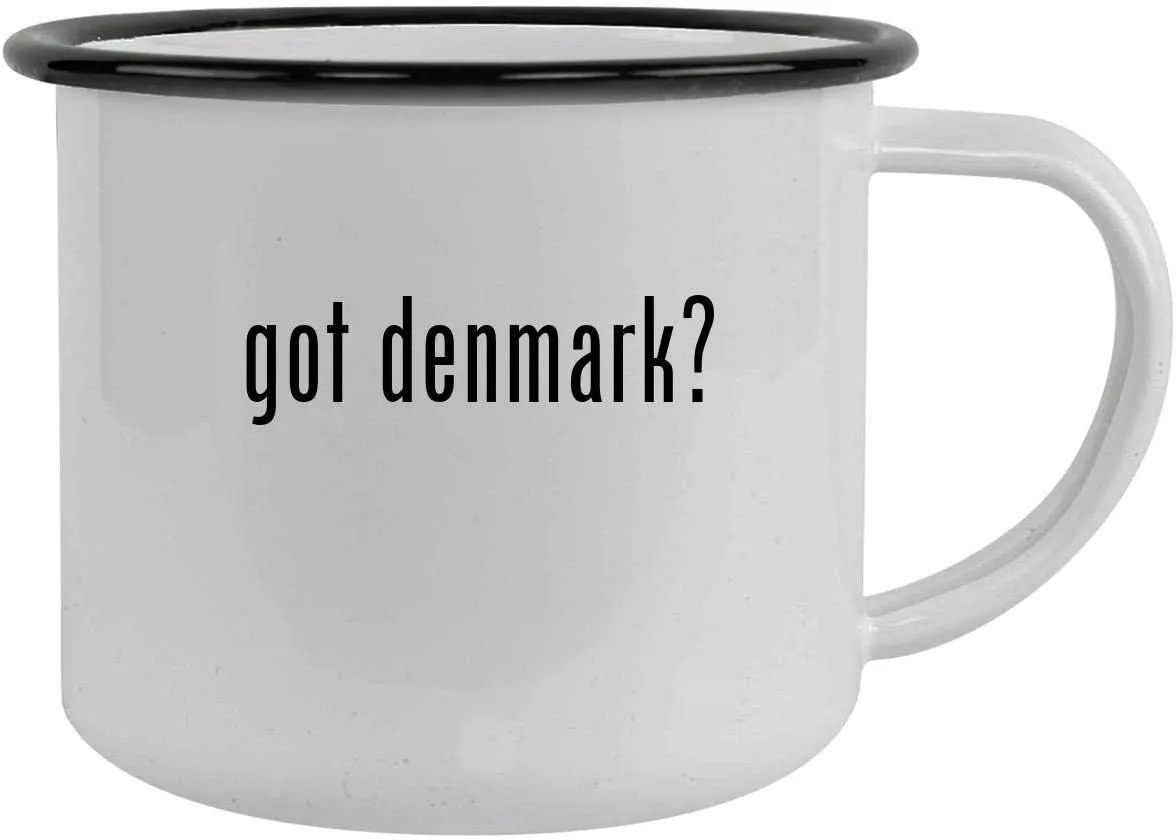got denmark? - 12oz Camping Mug Stainless Steel, Black