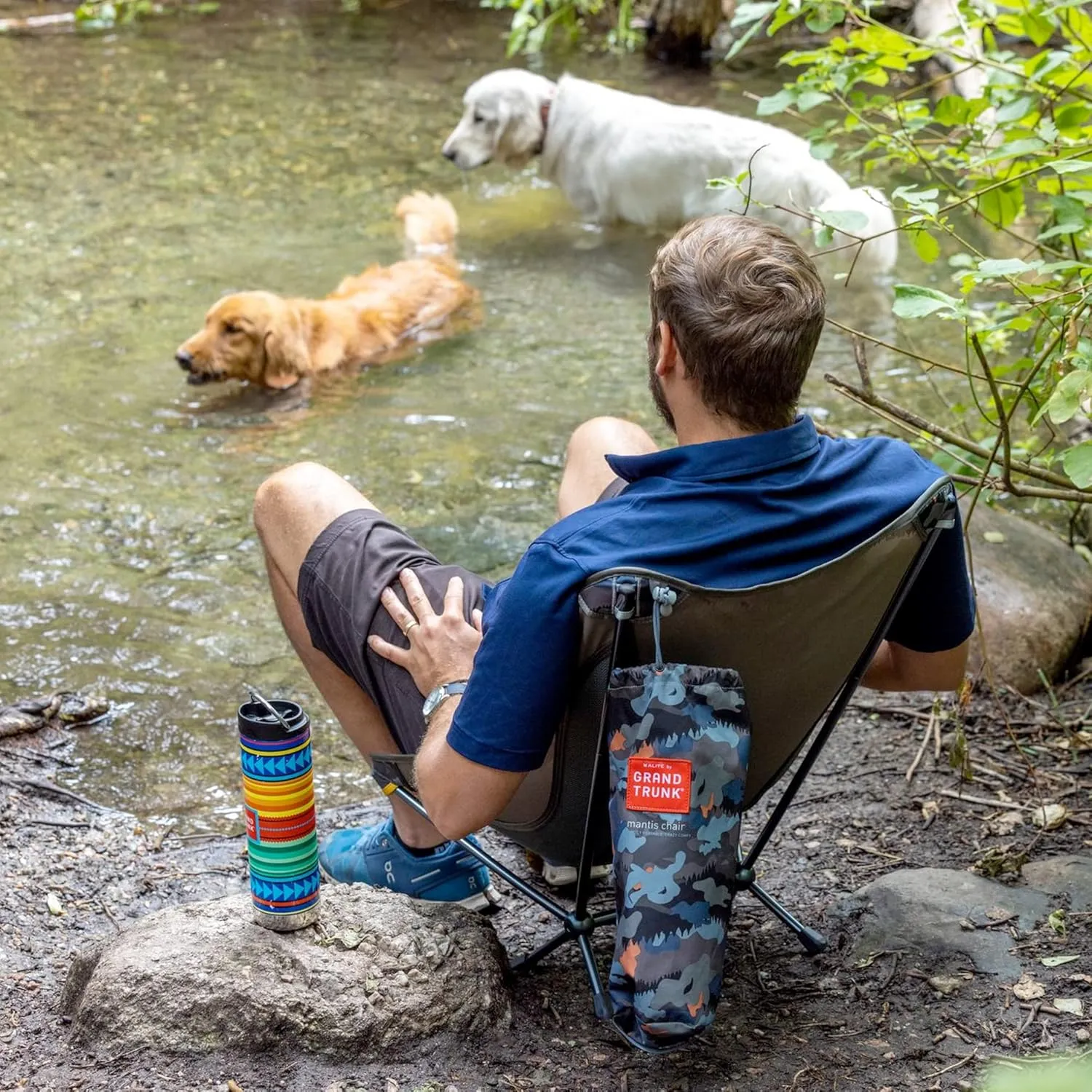 GRAND TRUNK Alite Mantis Camping Chair – Lightweight & Stable 250lb Capacity Chair, Quick Setup, Breathable Mesh, Compact & Portable for Backpacking, Hiking, Beach & Travel (Urban Camo)