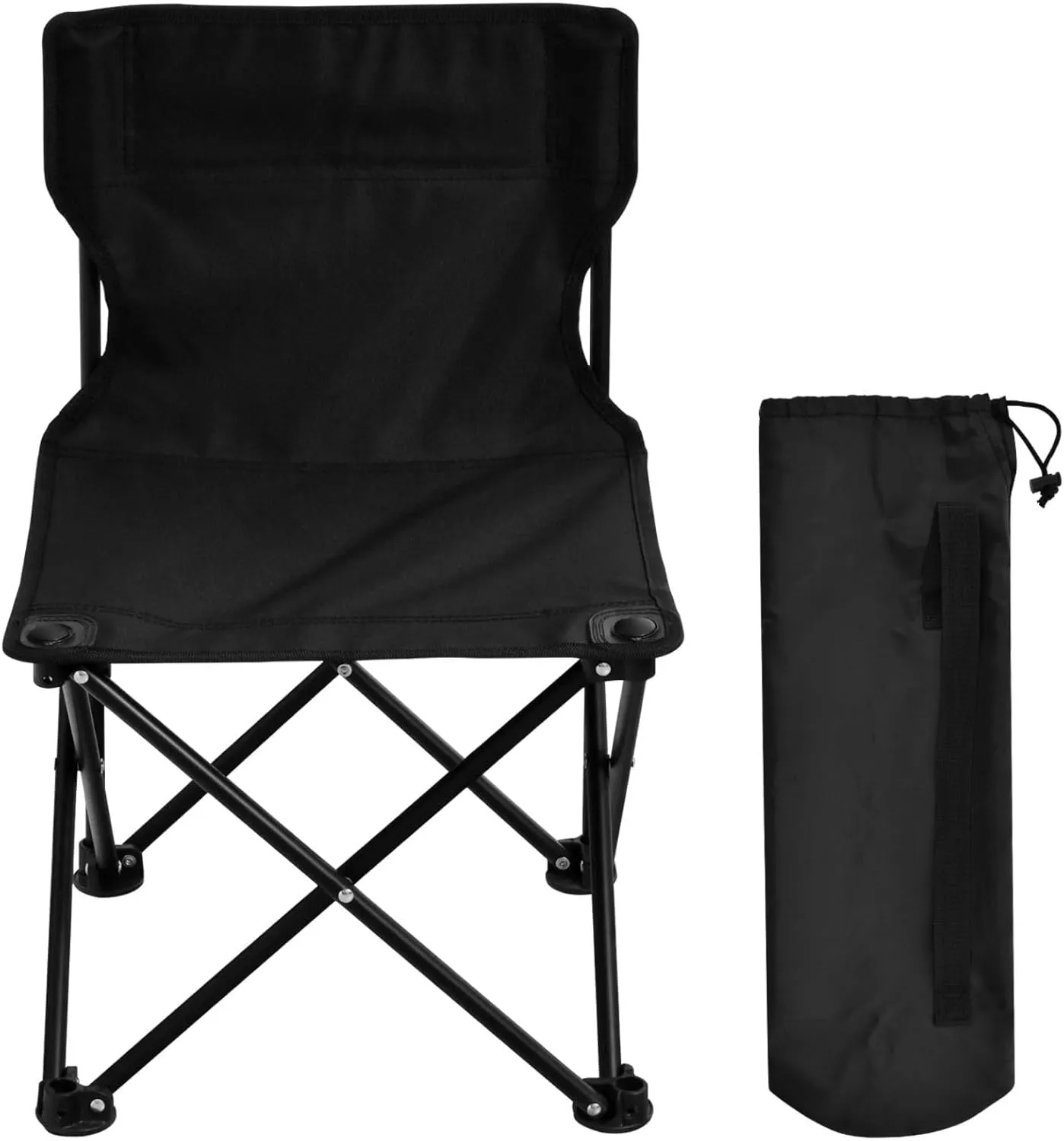 Gredecor Camping Chairs,Black Lightweight and Supportive Chairs and Lightweight Individuals - Compact, Durable, and Portable - Ideal for Camping, Hiking, Beach, and Picnics - Carry Bag