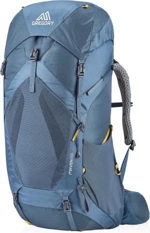Gregory Maven 55L Women's Backpacking Pack, Breathable Backpanel and Shoulder Harness, Raincover Included, Built-In Hydration Sleeve (Reservoir Not Included), Extra Small/Small, Spectrum Blue