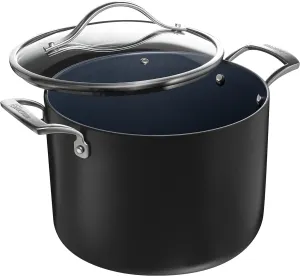 Guy Fieri's Flavortown Laser Titanium 8-Quart Stock Pot with Lid - Non-stick Cookware Without PFAS, PTFE, or PFOA, 3x More Durable, Dishwasher Safe, Oven Safe