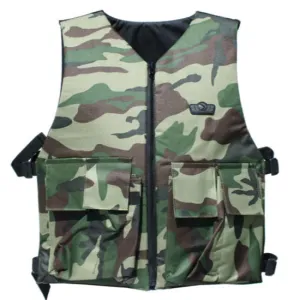 GXG Reversible Padded Chest Protector w/Pockets - Black/Woodland