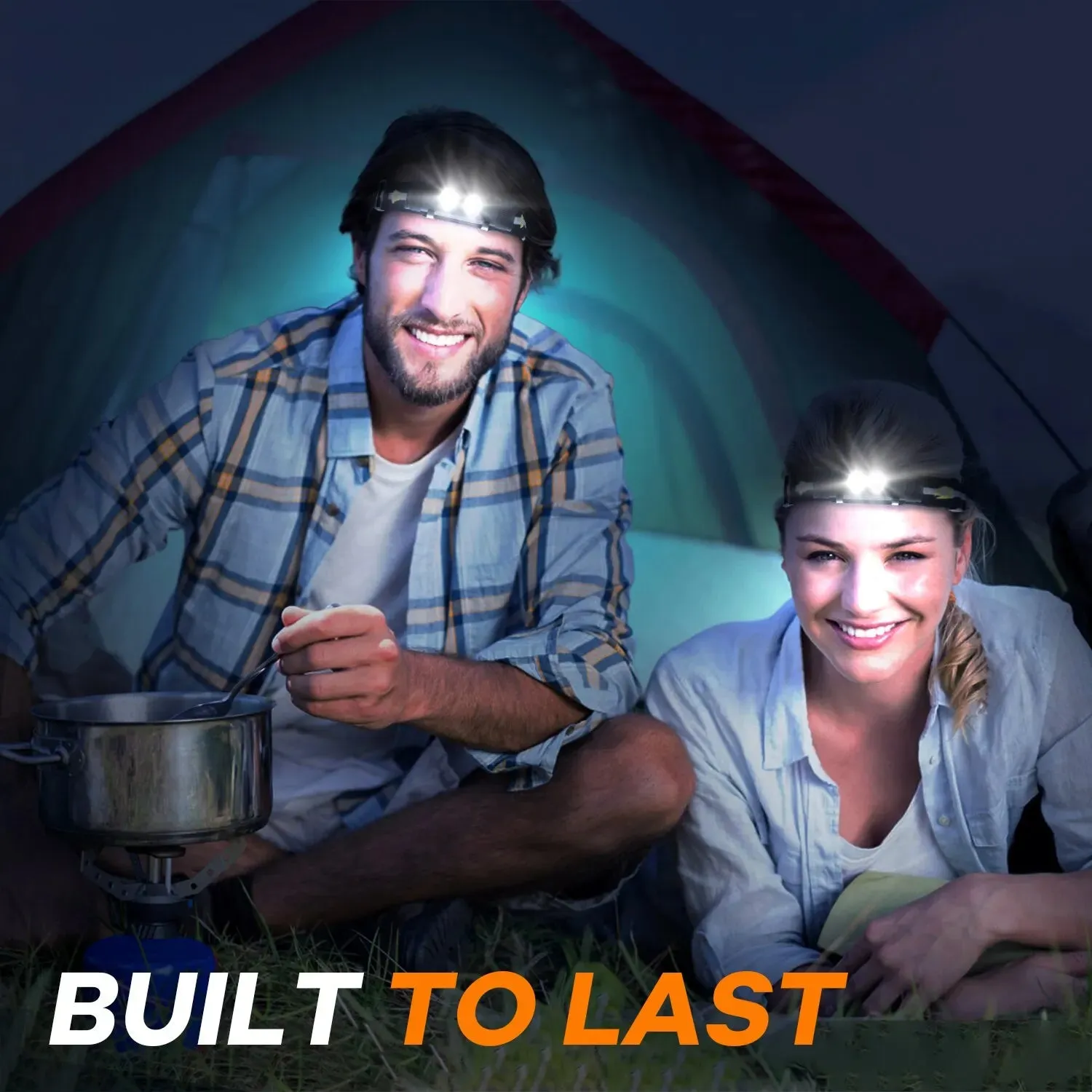 H25S Headlamp 18650 Headlight Dual Luminus SST40 LED 1200lm USB Rechargeable Outdoor Tactical Lamp