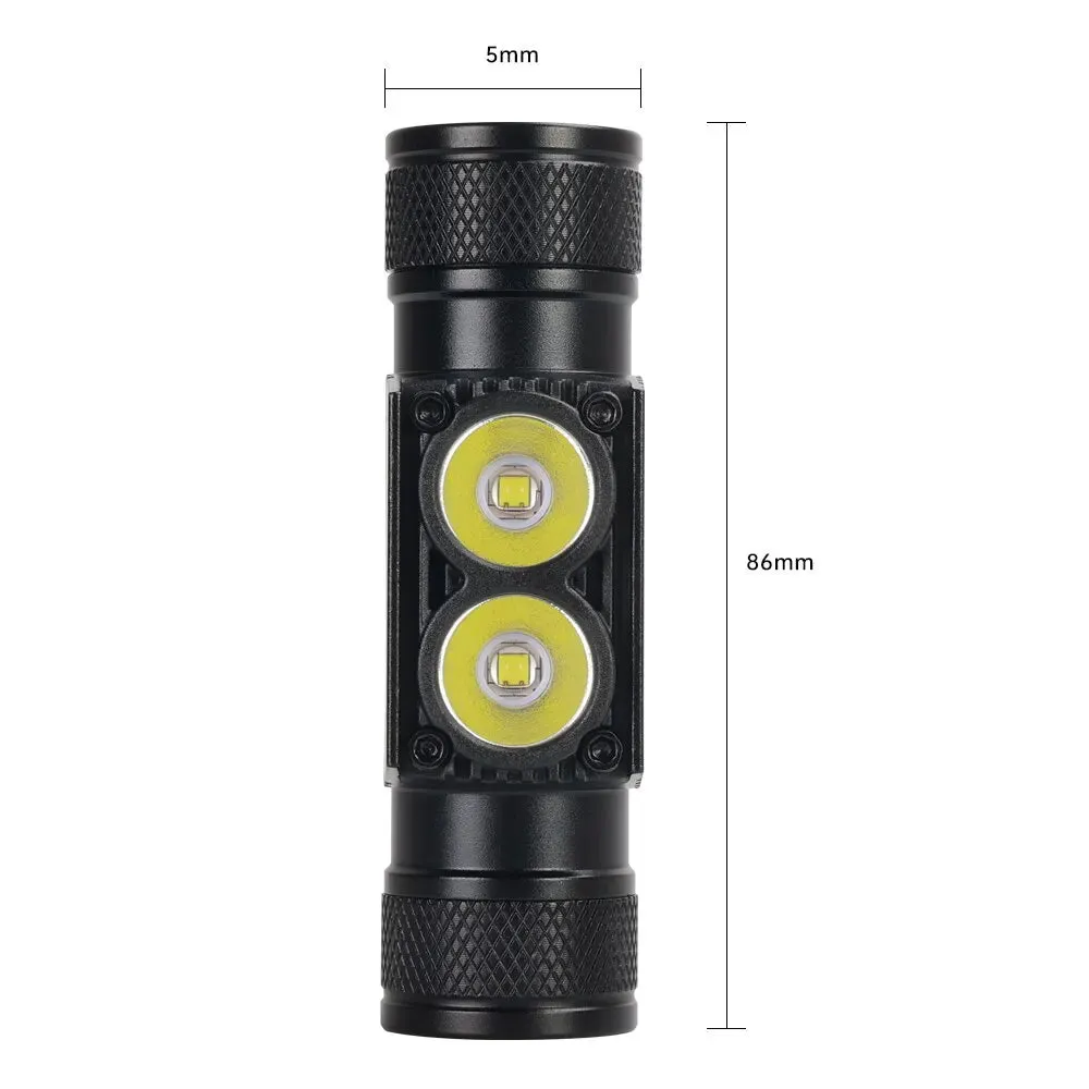 H25S Headlamp 18650 Headlight Dual Luminus SST40 LED 1200lm USB Rechargeable Outdoor Tactical Lamp