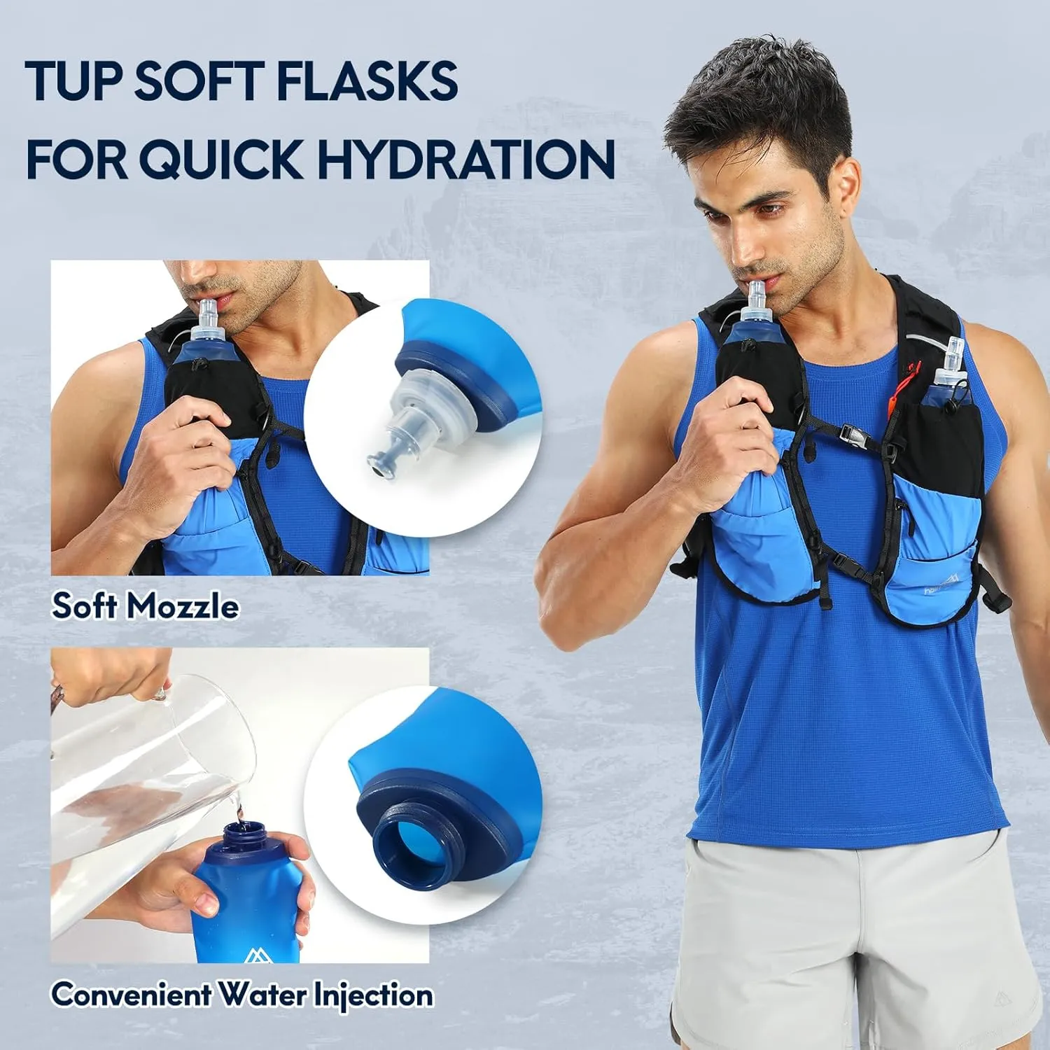 Haimont Running Hydration Vest, 5L Lightweight Runner Vest Pack for Women Men, Trail Running