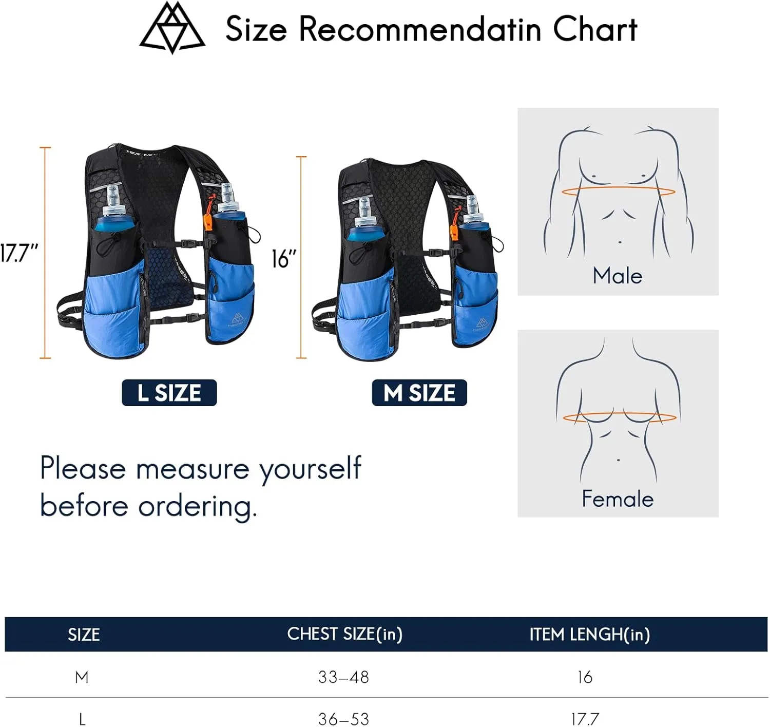 Haimont Running Hydration Vest, 5L Lightweight Runner Vest Pack for Women Men, Trail Running