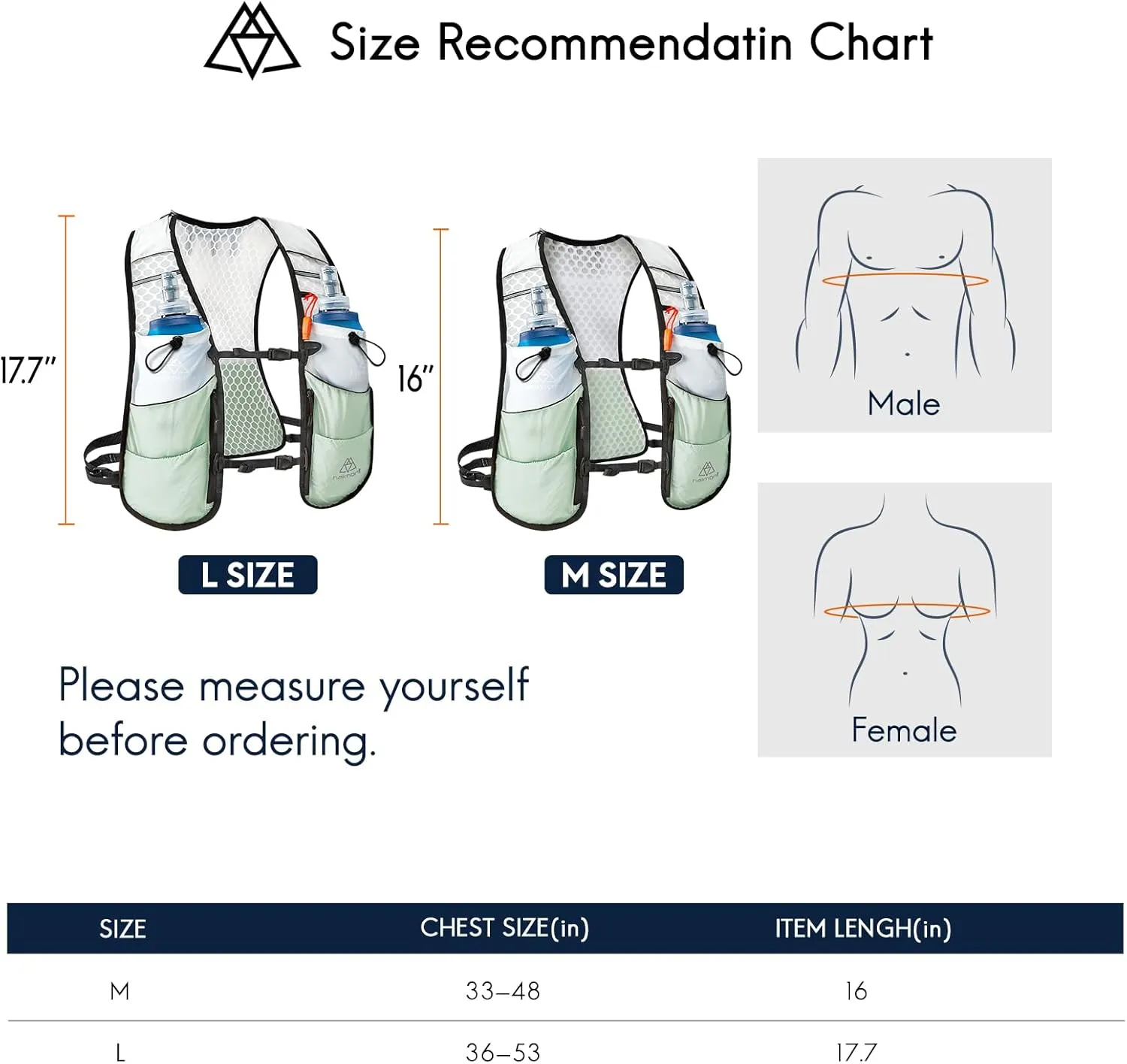 Haimont Running Hydration Vest, 5L Lightweight Runner Vest Pack for Women Men, Trail Running
