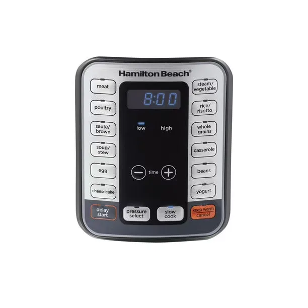 HAMILTON BEACH 34508C QuikCook Electric 8QT Pressure Cooker