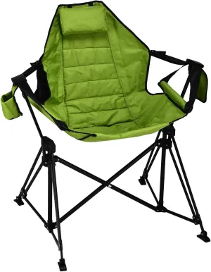 Hammock Camping Chair Folding 350lbs Foldable Portable Rocking Chairs for Adults Outside Swinging Camp with Stand Lawn Garden Hanging Outdoor