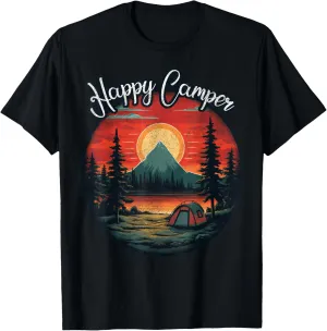 Happy Camper Lakeside – Retro Camp Vintage Camping T-Shirt