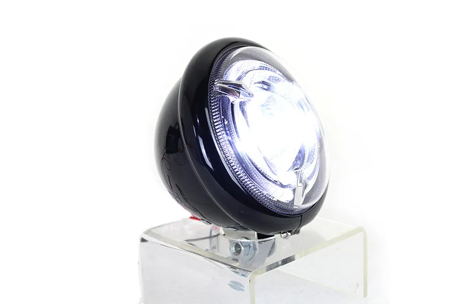 HARLEY 5-3/4 inch Bates Style LED Headlamp Black fits 0-  All, models