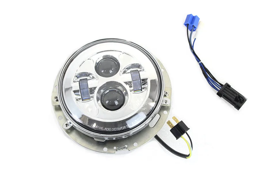 HARLEY 7 inch LED Headlamp Assembly Chrome fits 2014-UP FLT, except FLTR 2014-UP FLHXXX,   1991-2017 FLS,   1991-2017 FLSS,   1991-2017 FLSTC,   1991