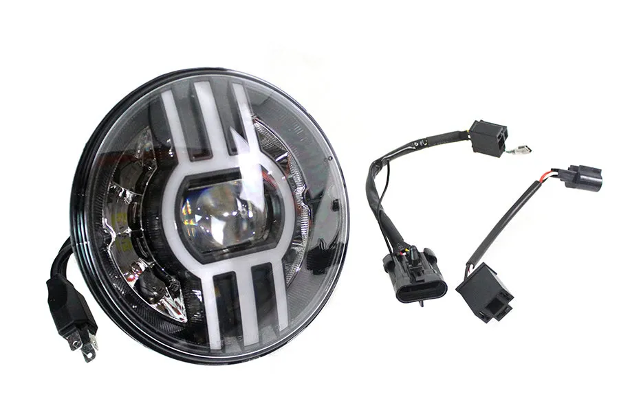 HARLEY Cyron 7 inch Beast 2 Integrated Headlamp Black fits 1984-UP FLT,   1984-UP FLHT,   1984-UP FLHTCU,   1984-UP FLHR,   1984-UP FLHX,   1986-2013