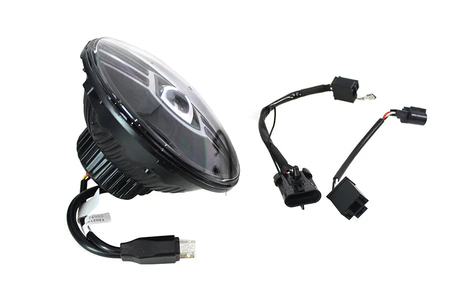HARLEY Cyron 7 inch Beast 2 Integrated Headlamp Black fits 1984-UP FLT,   1984-UP FLHT,   1984-UP FLHTCU,   1984-UP FLHR,   1984-UP FLHX,   1986-2013
