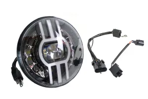 HARLEY Cyron 7 inch Beast 2 Integrated Headlamp Black fits 1984-UP FLT,   1984-UP FLHT,   1984-UP FLHTCU,   1984-UP FLHR,   1984-UP FLHX,   1986-2013