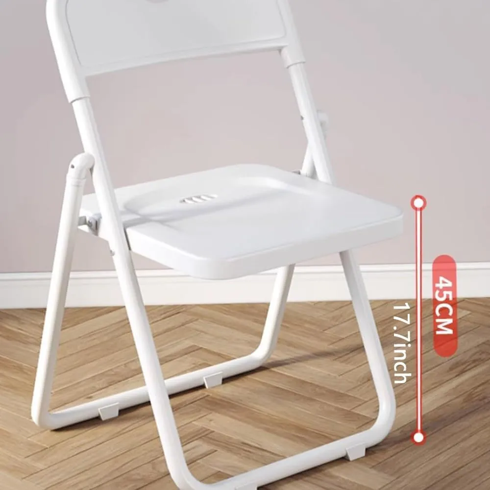 HCZION Plastic Folding Chair Outdoor Stackable Chair Portable Dining Chairs Fold Up Party Chair Garage Folding Stool with Backrest Lightweight Camping Chair (Color : Orange)