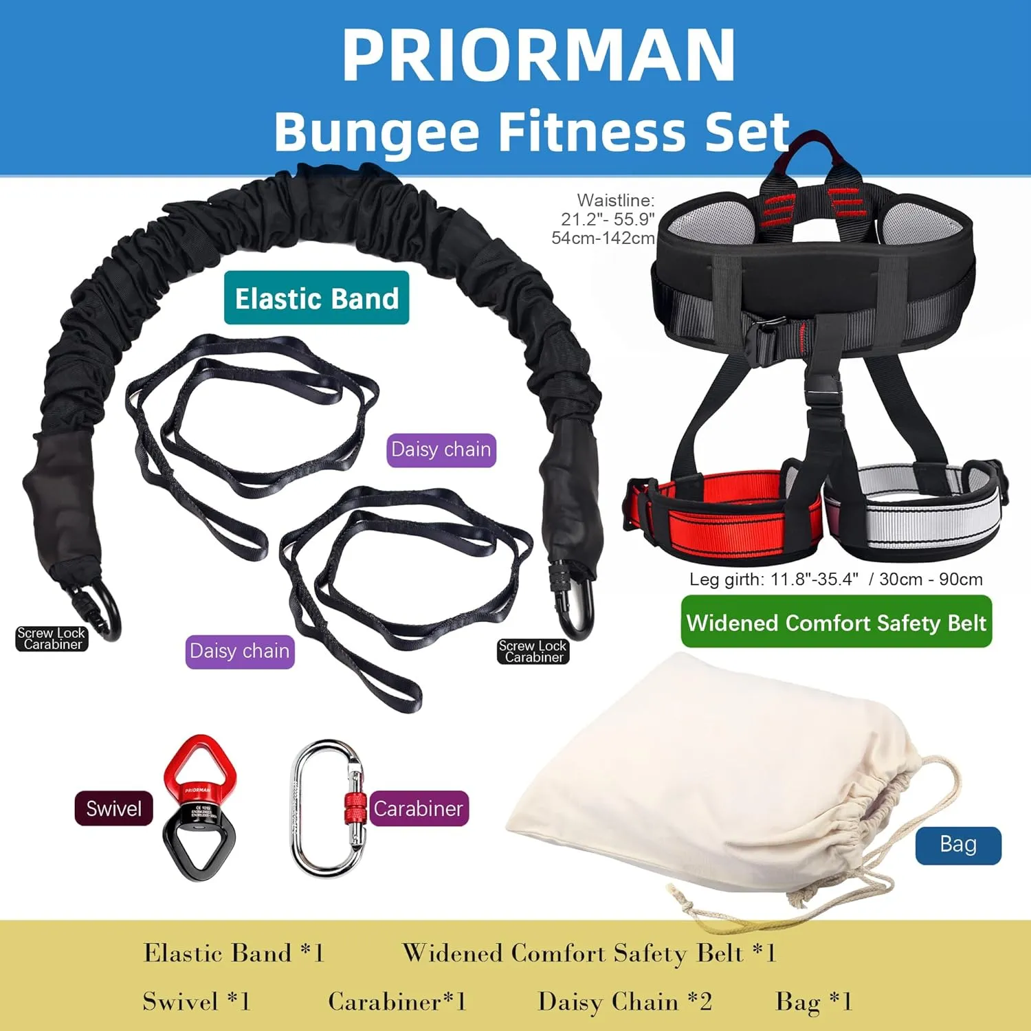 Heavy Duty Bungee Fitness Set Bungee Resistance Band Set for Gym Training & Rope Workout Only for Home Fitness Not for Extrem Sports