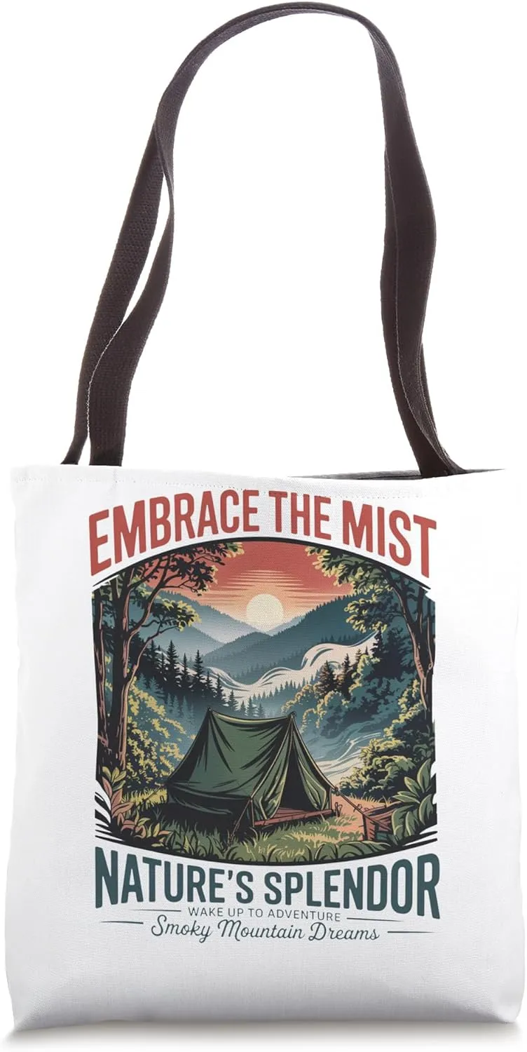 Hike the Smokies - Vintage Camping Outdoor Smoky Mountains Tote Bag
