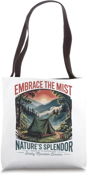 Hike the Smokies - Vintage Camping Outdoor Smoky Mountains Tote Bag