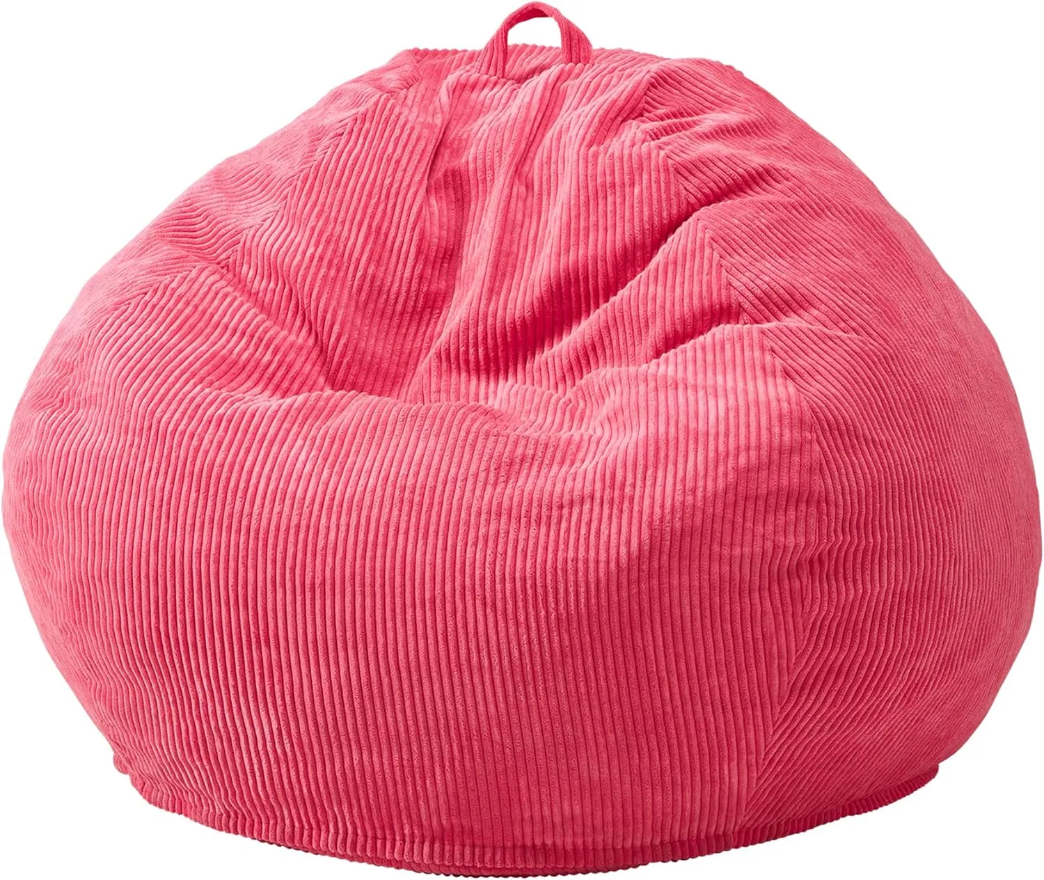Hobestluk 2.5FT Bean Bag Chair Beanbags Small Bean Bag Chair with Filler Included Teardrop Bean Bag with Removable Cover for Bedroom Living Room (Small, Pink)
