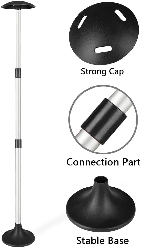 iCOVER Boat Cover Support Pole-Height Adjustable Aluminum Telescoping Pole and Webbing Strap Prevent Water from Sagging