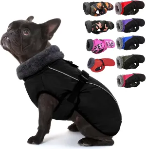 IECOii Extra Warm Dog Coat - Reflective, Adjustable Winter Jacket with Buckle & Turtleneck for Small to Extra Large Dogs