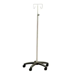 IV Pole with Nylon Base 2 Hooks 1420-2380mm