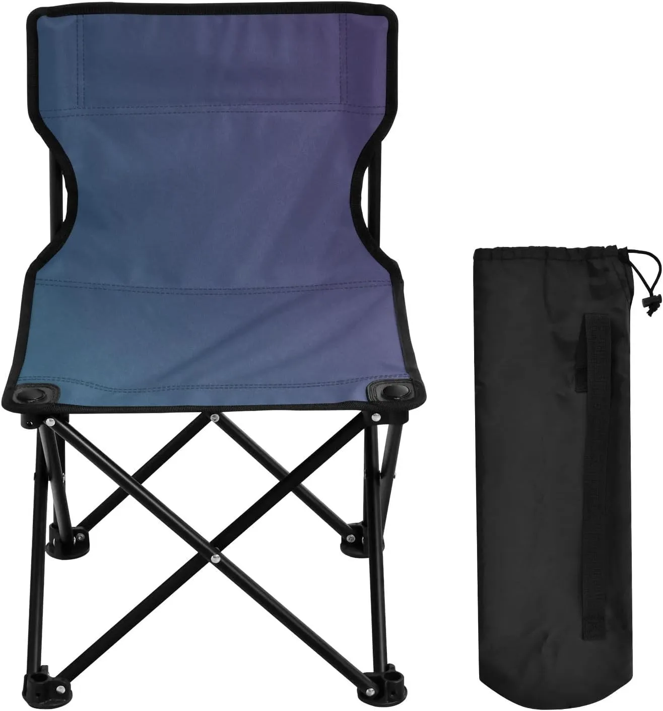 J JOYSAY Midnight Bloom Gradient Portable Camping Chair Lightweight Outdoor Folding Chair for Adults Beach Chair for Outside Camping Sports Travel Beach Hiking