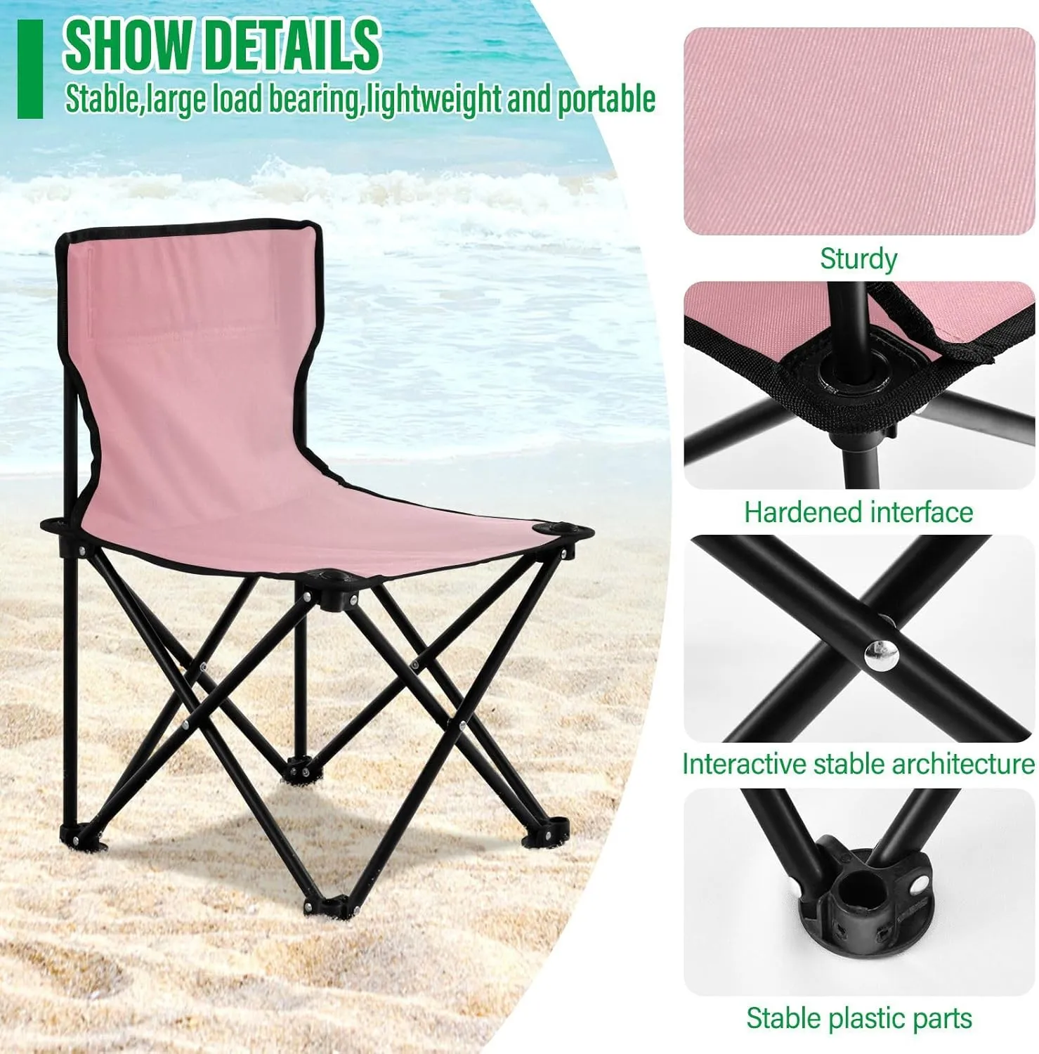 J JOYSAY Nega Gradient Portable Camping Chair Lightweight Outdoor Folding Chair for Adults Lawn Chair for Outside Camping Hiking Travel Sports Beach