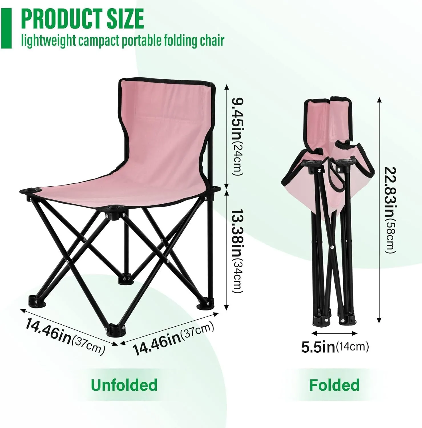 J JOYSAY Nega Gradient Portable Camping Chair Lightweight Outdoor Folding Chair for Adults Lawn Chair for Outside Camping Hiking Travel Sports Beach