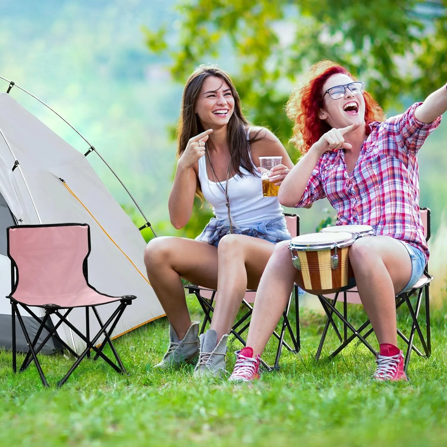 J JOYSAY Nega Gradient Portable Camping Chair Lightweight Outdoor Folding Chair for Adults Lawn Chair for Outside Camping Hiking Travel Sports Beach