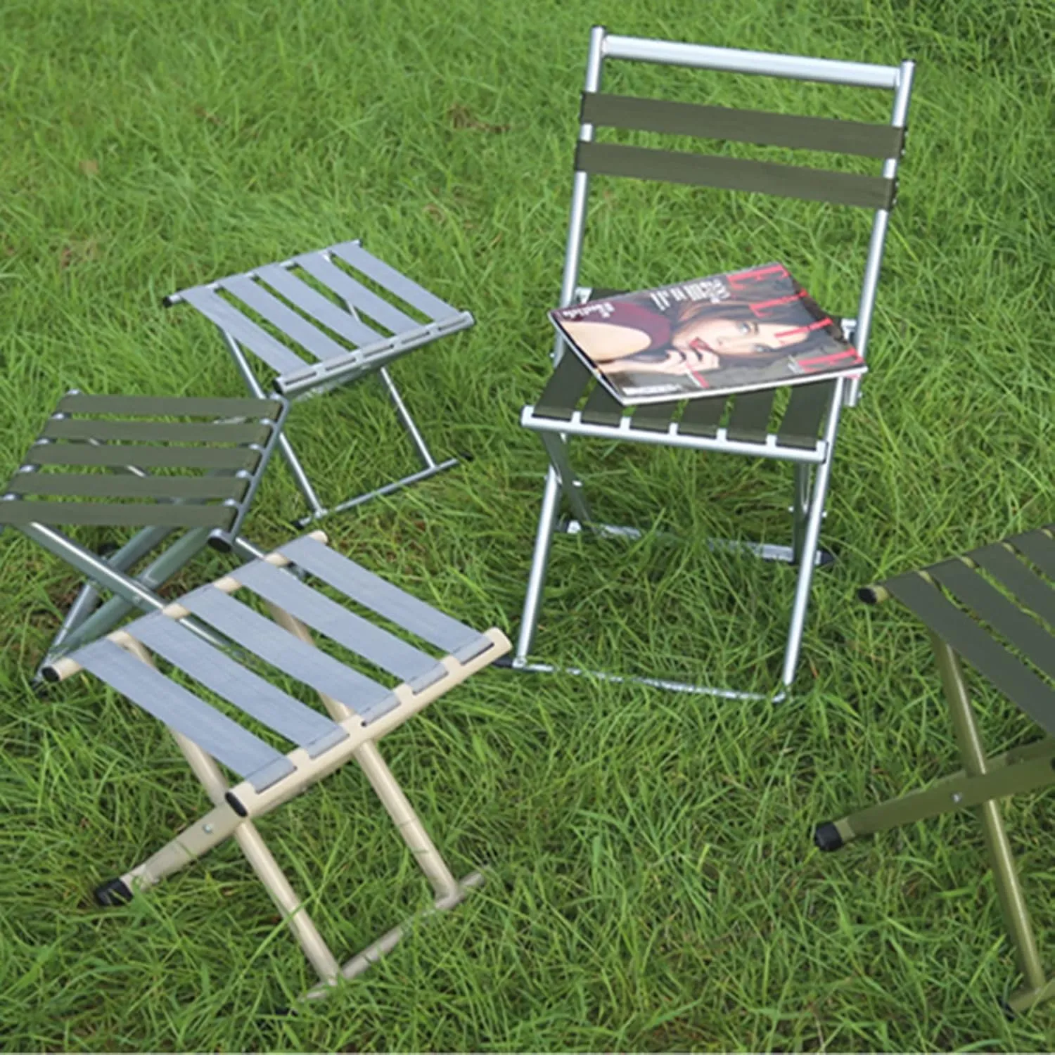 Jinying Lightweight Aluminum Camping ChairUltralight Fishing Small Portable Outdoor Activity Carrying Chair