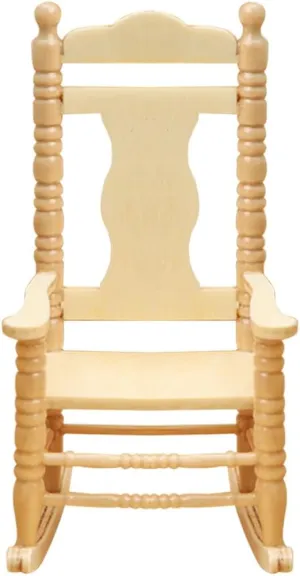 Jojofuny Wooden Dollhouse Rocking Chairs - 1:12 Scale Christmas Model Miniature Wooden Rocking Chairs for Dollhouse Accessories and Furniture Decoration