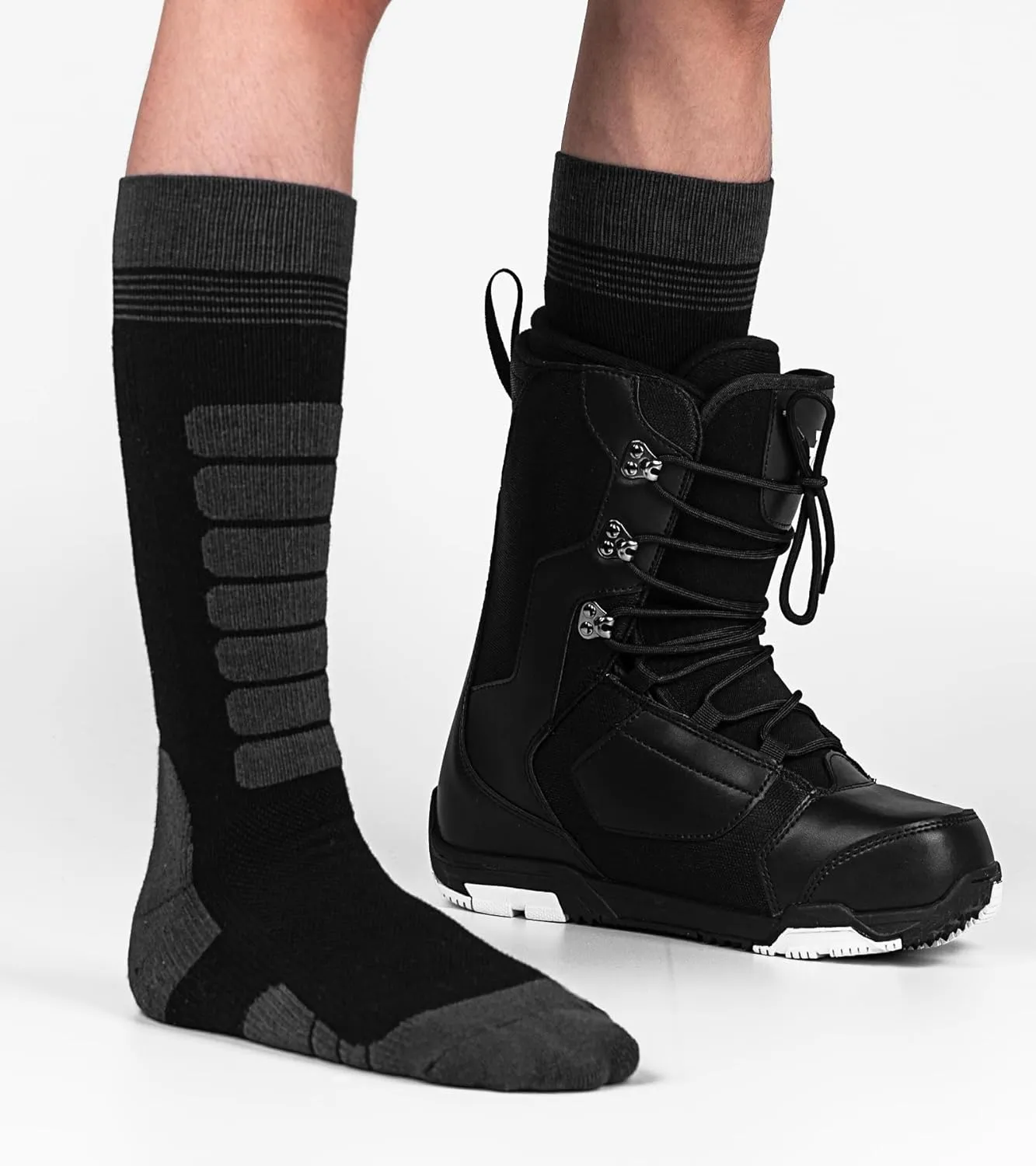 KEECOW Merino Wool Ski Socks for Men & Women Multipairs, Thermal Warm Winter Snowboard Hunting Outdoor - Knee-high