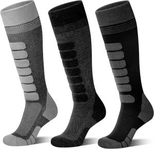 KEECOW Merino Wool Ski Socks for Men & Women Multipairs, Thermal Warm Winter Snowboard Hunting Outdoor - Knee-high