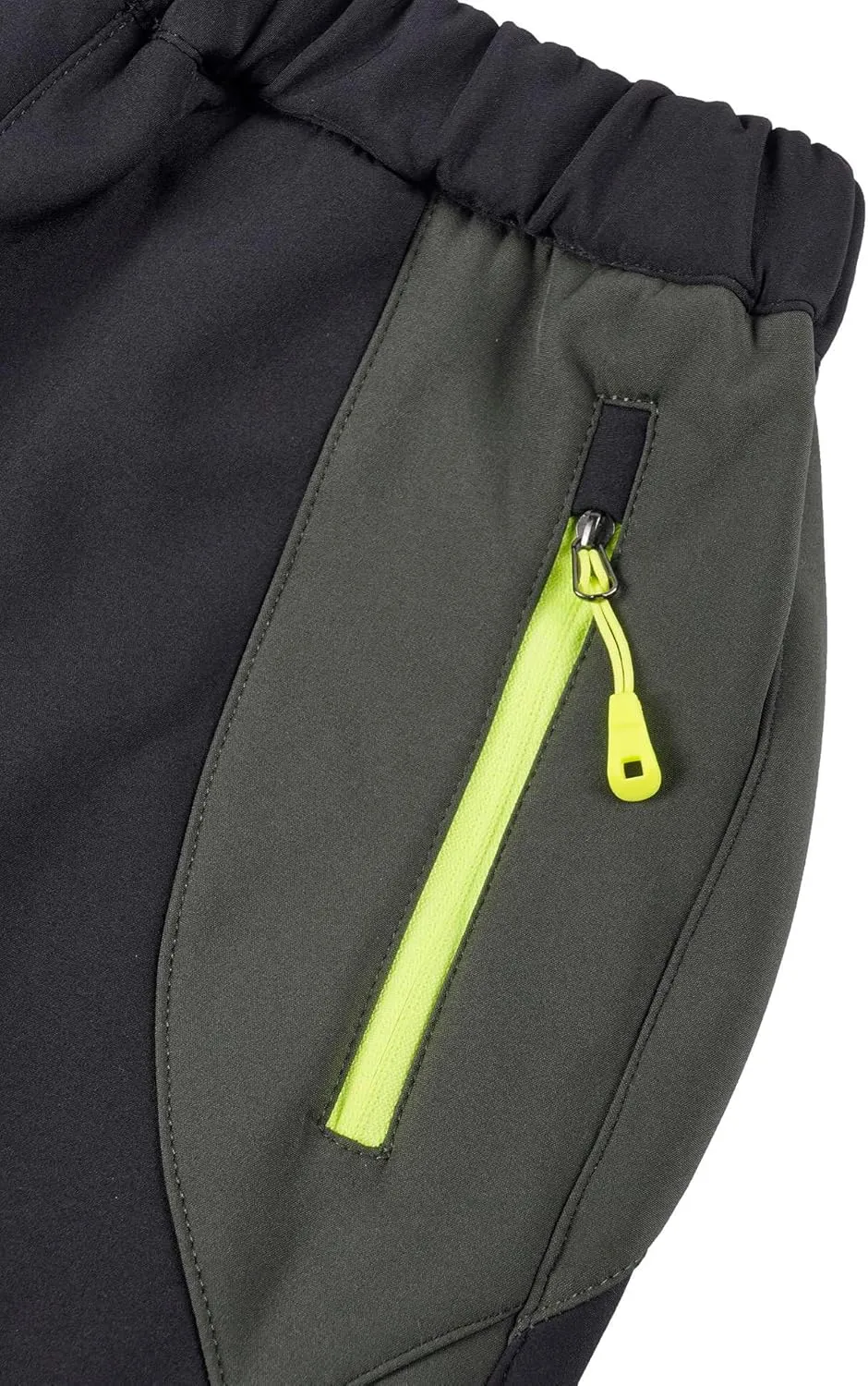 Kids Softshell Trousers Fleece Lined Outdoor Hiking Trekking Pants Skiing Snow Winter Pants Boys Girls