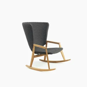 Knit High Back Rocking Armchair