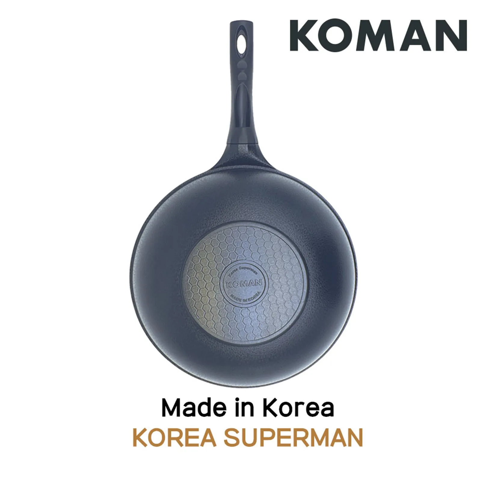 KOMAN Non-Stick Titanium Coating Wok Pan 28cm   Glass Lid
