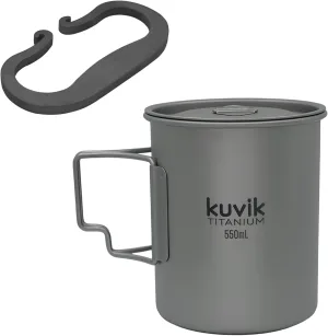Kuvik High-Carbon Steel Striker (French) & 550ml (18.6 oz) Titanium Pot Bundle