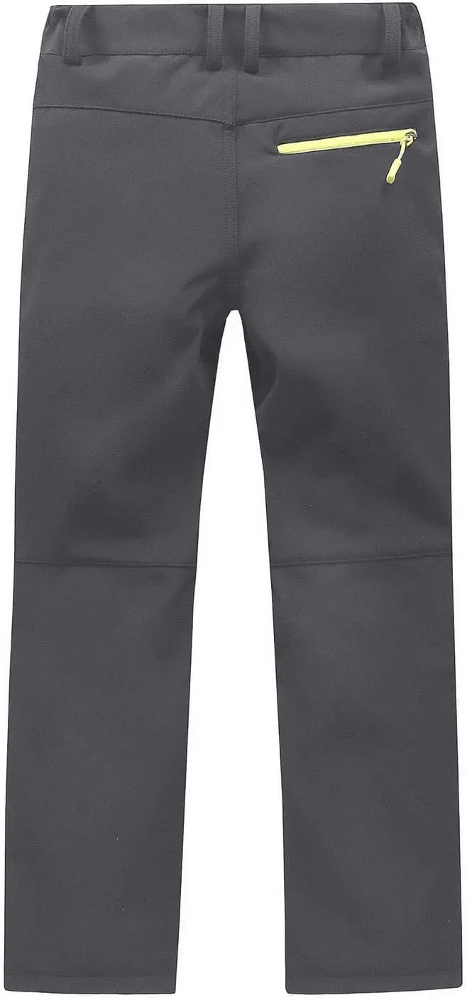 LANBAOSI Kids Boys Girls Waterproof Outdoor Hiking Pants Warm Fleece Lined