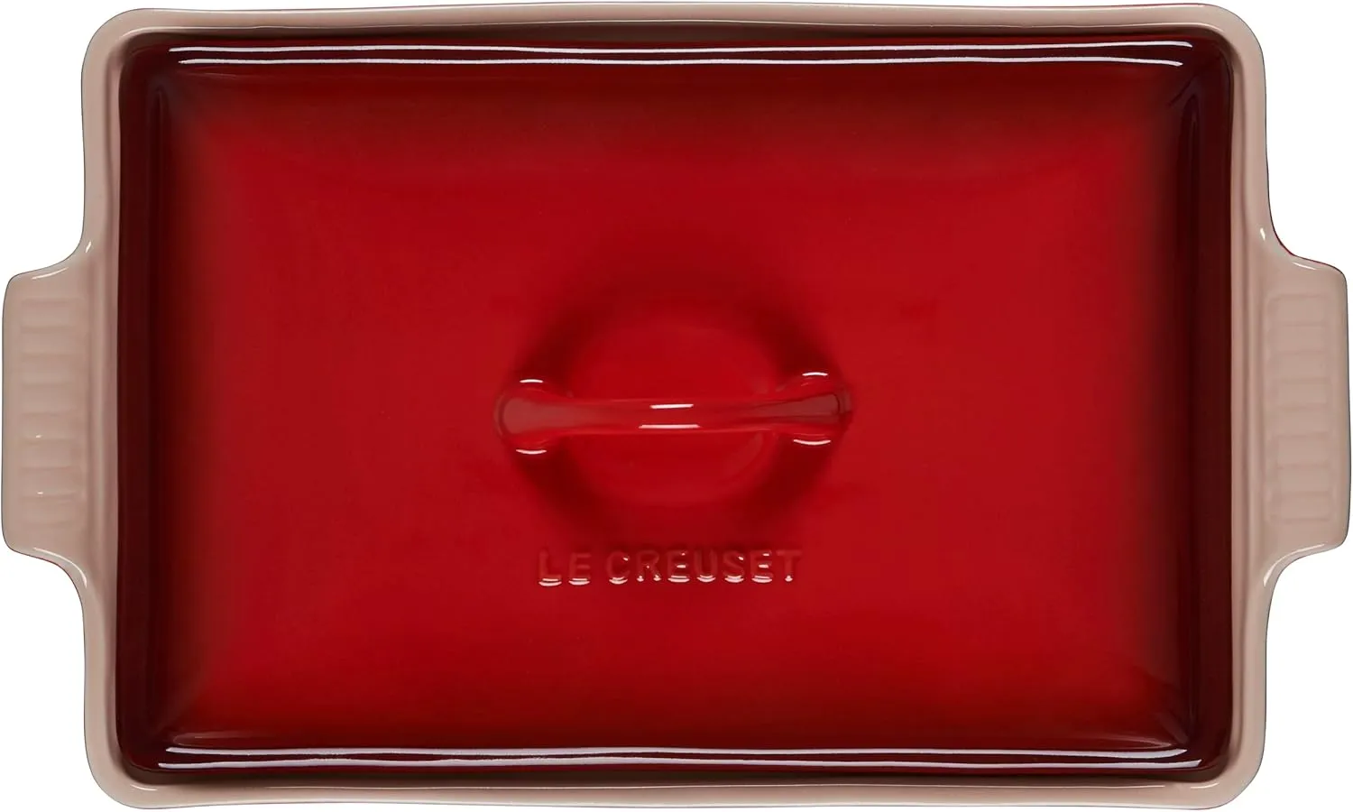 Le Creuset Stoneware Heritage Covered Rectangular Casserole, 4 qt. (12" x 9"), Cerise