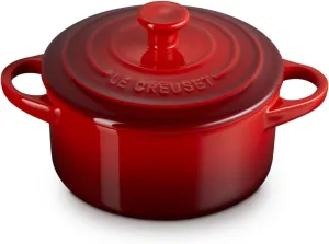 Le Creuset Stoneware Mini Round Cocotte, 24 oz., Cerise