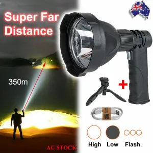 LED Handheld Spotlight Rechargeable Hunting Camping Flashlight Spot Light Torch