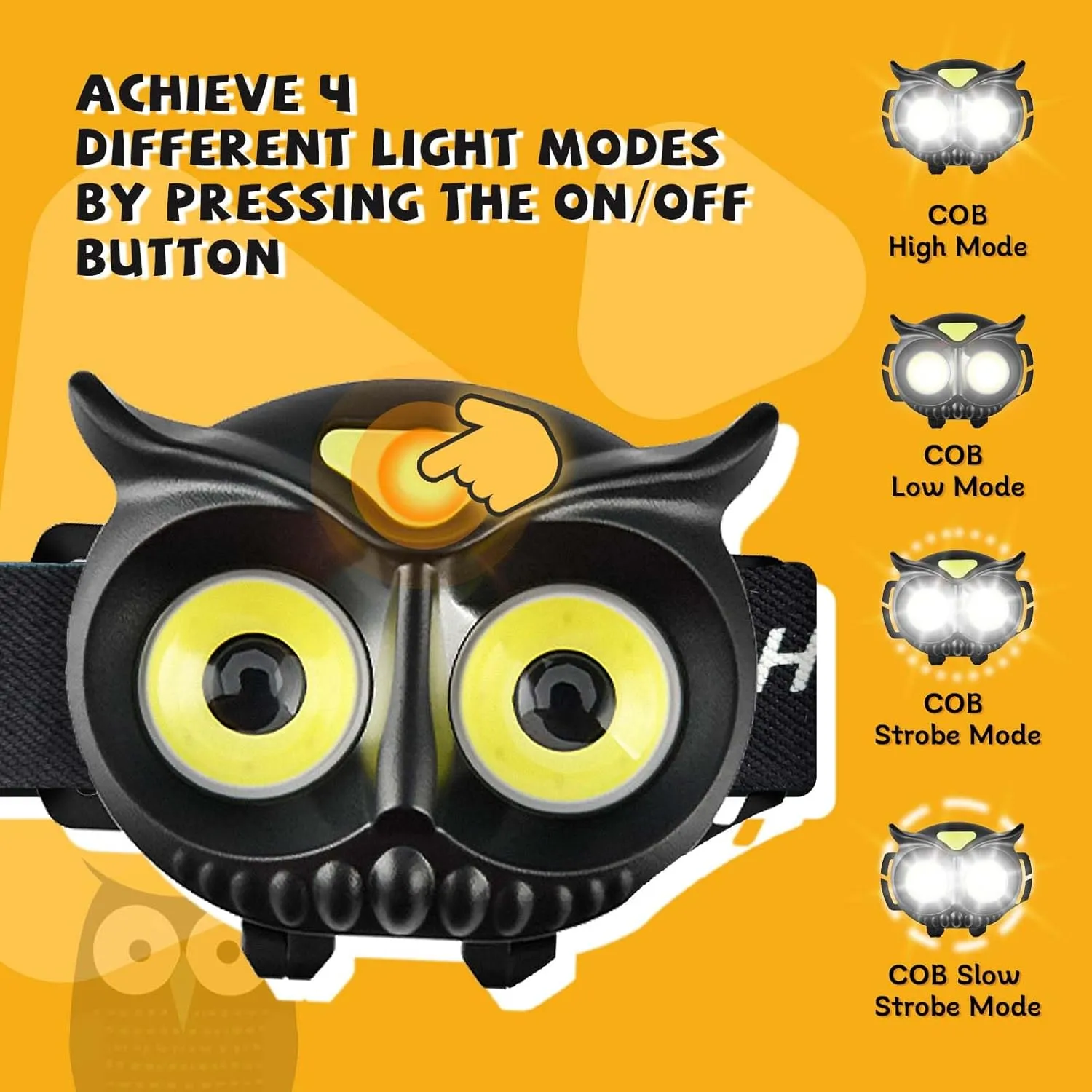LED Headlamp, 2Pack COB Flashlight Headlamp for Adults, Battery Powered Lightweight Headlight - Ideal Gift for Camping, Birthday, Halloween, Christmas, New Year