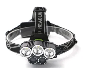 LED Headlamp 5 CREE XM-L T6 15000 lumens LED USB