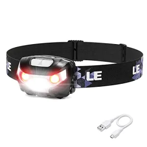 LED Headlamp Rechargeable-Super Bright Head Lamp w/ 5 Modes for Camping Gear Essentials