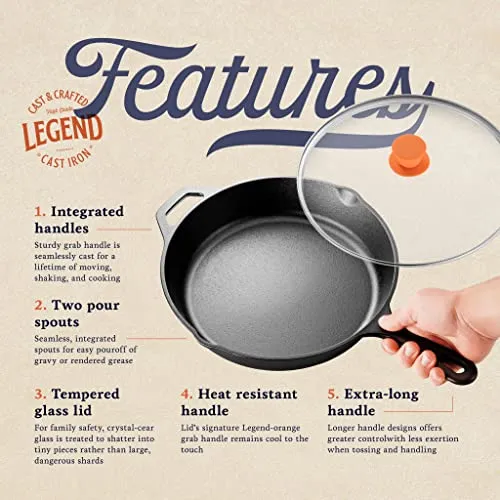 Legend Cast Iron Skillet with Lid