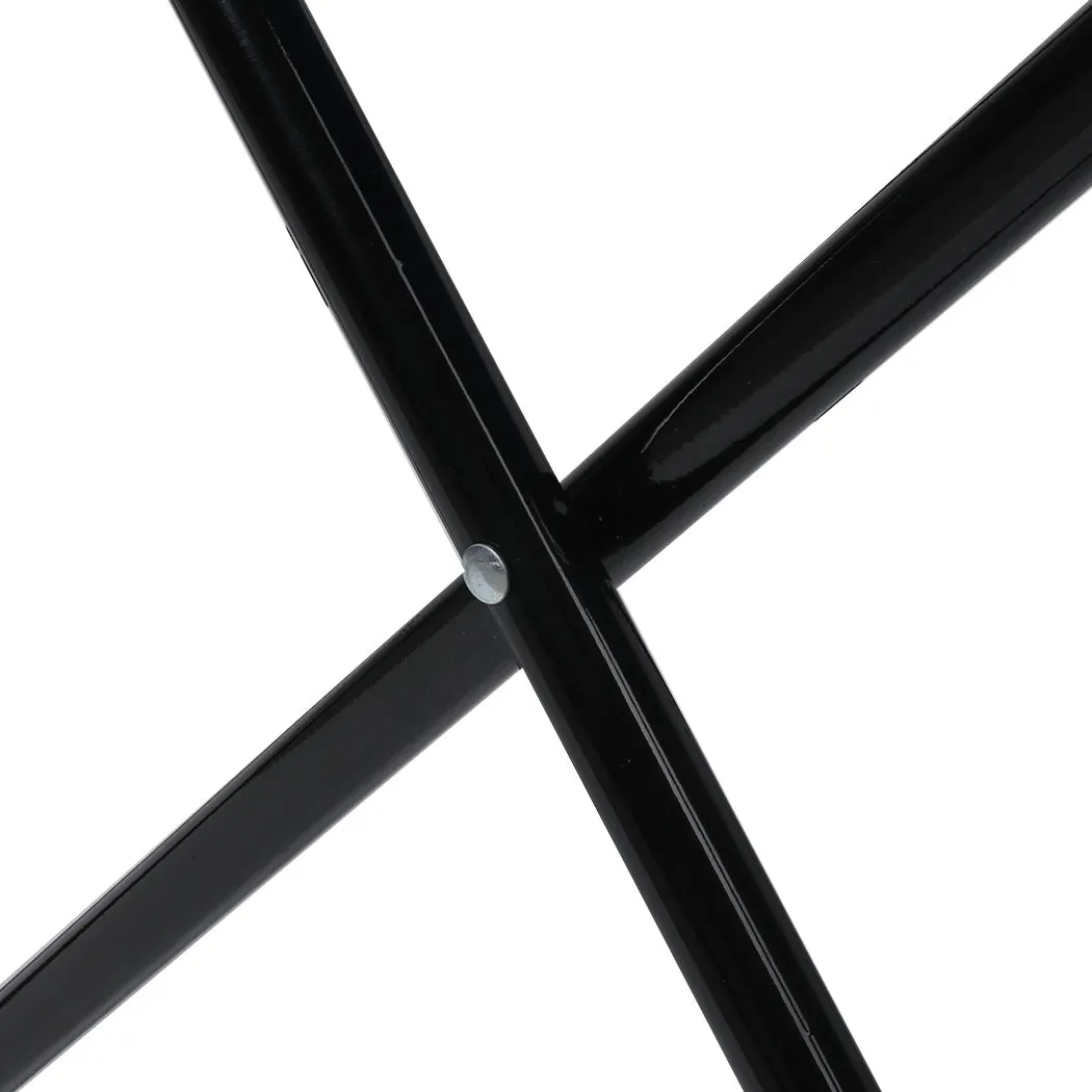 Levede 2Pcs Camping Chairs Folding Arm Black-QLD_Metro
